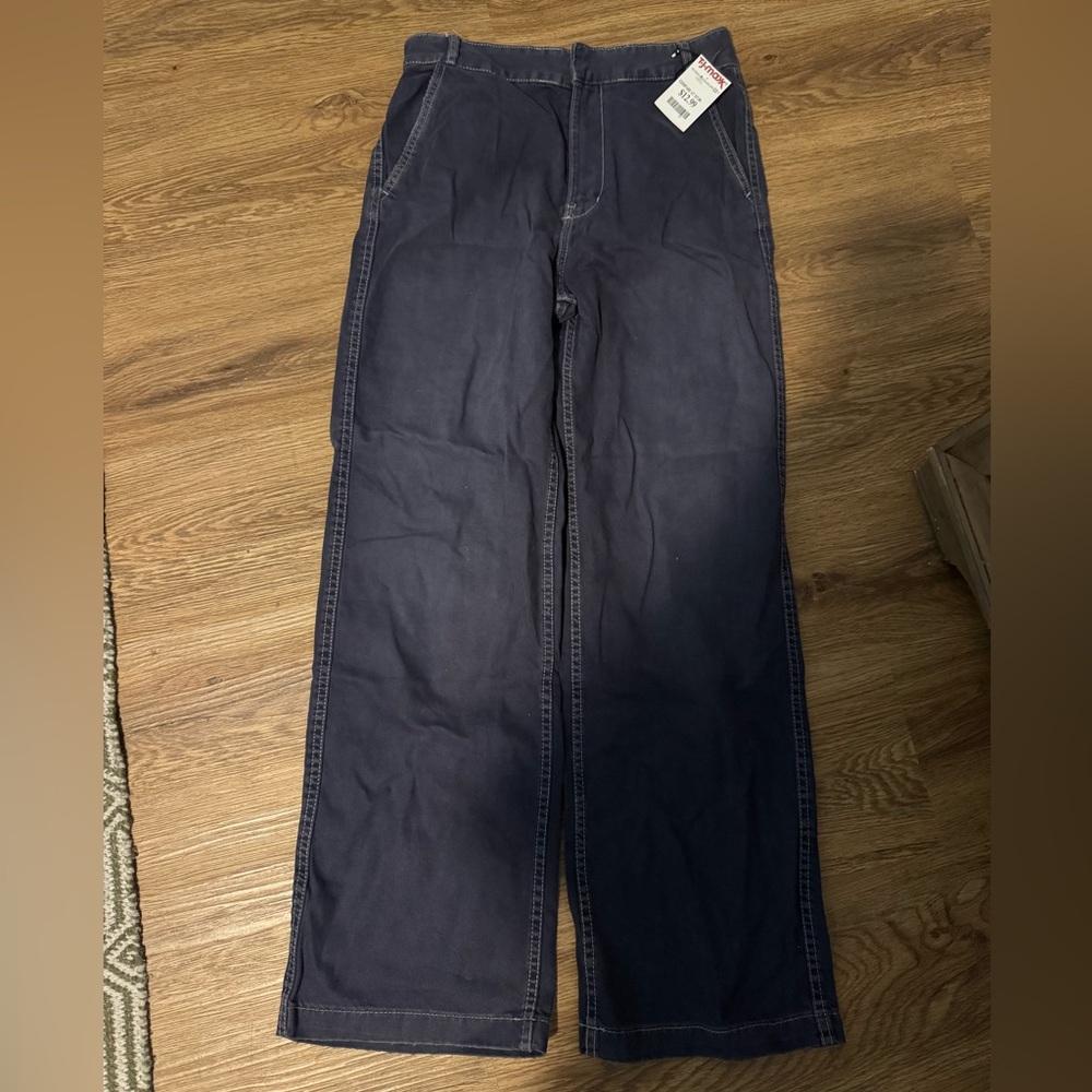 Zara Navy Denim Trousers